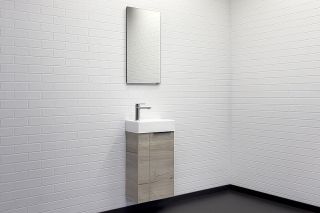 Тумба с раковиной Comforty Асти 40 00-00013798 подвесная Дуб дымчатый